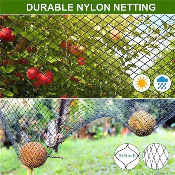 Bird Netting - 25 X 50 feet Garden Netting for Birds Tree Nets for Fruit Trees - Picture 4 of 6